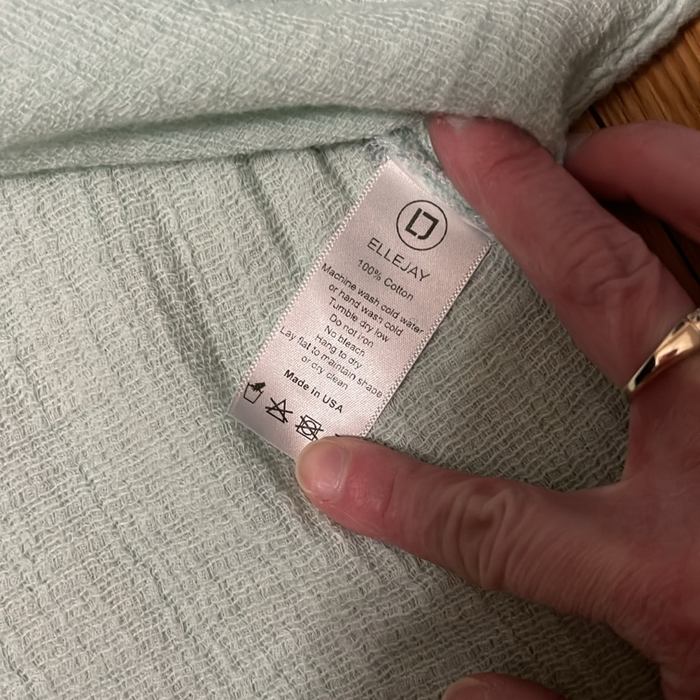 Mint Colored Ellejay Cropped Button Up Flare Slee… - image 5